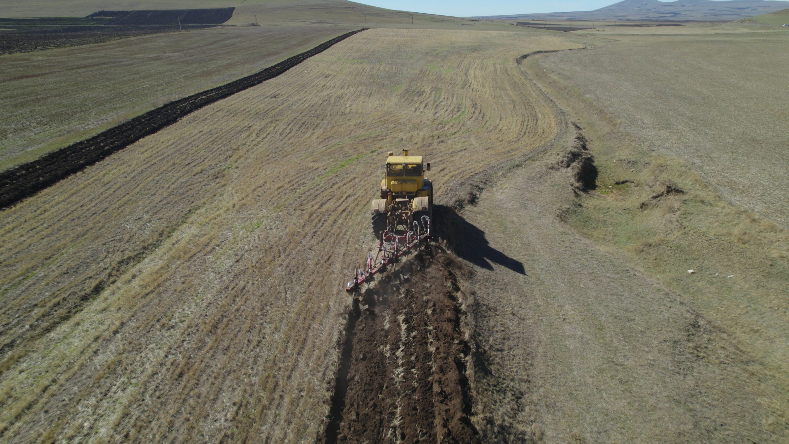 Mulching machinery working through heavier rural vegetation